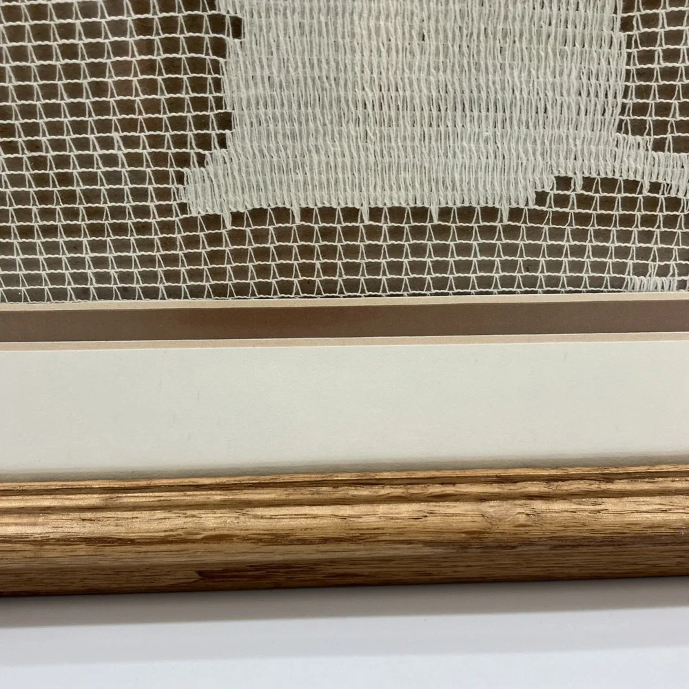 Vtg. Framed Doily‎ Scottie Dog Scottish Terrier Butterfly Flower Wall Hanging